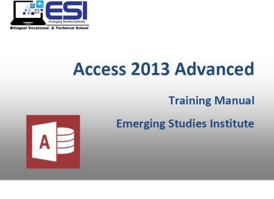 MS Access 2013 Advanced